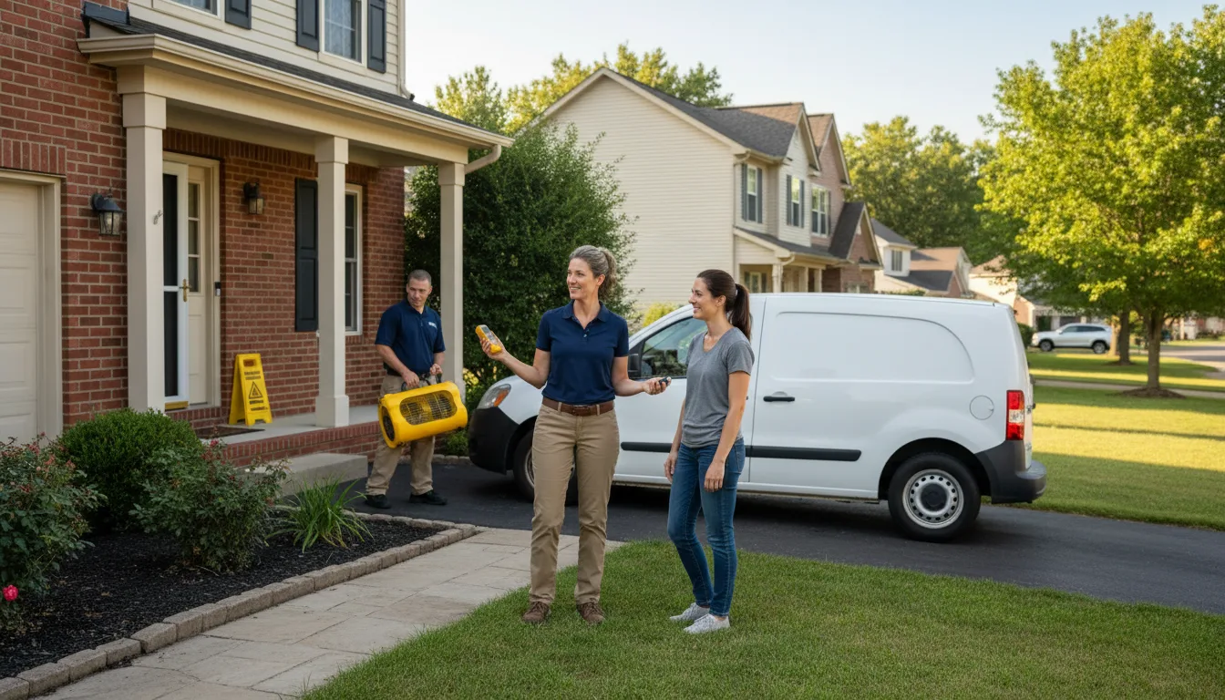 Residential water damage restoration in Midland, NC